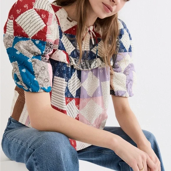 Sea New York | Tops | Sea Nohr Quilt Puff Sleeve Top | Poshmark